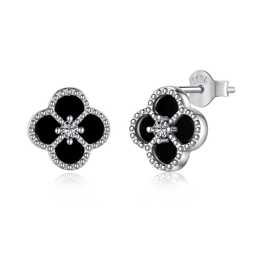 [Lucky Star]Four-Leaf Clover Flower Shape Exquisite Earrings