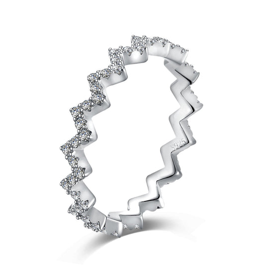 [Lucky Star]Delicate Enchanting Wave Shape Daily Ring