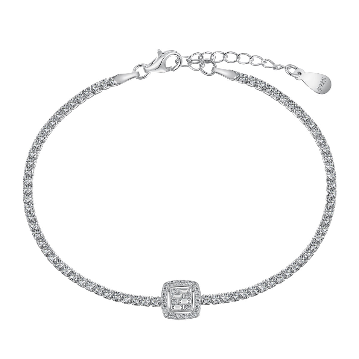 [Lucky Star]Luxurious Dazzling Square Shape Banquet Bracelet