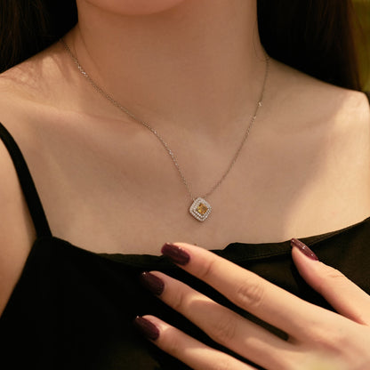 [Lucky Star]Sparkling Asscher Cut Necklace