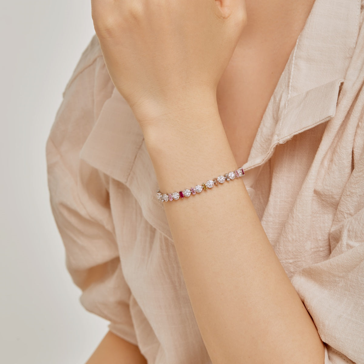 [Lucky Star]Radiant Colorful Round Shape Daily Bracelet