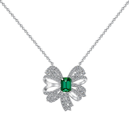 [Lucky Star]Luxurious Flower Shape Emerald Cut Necklace
