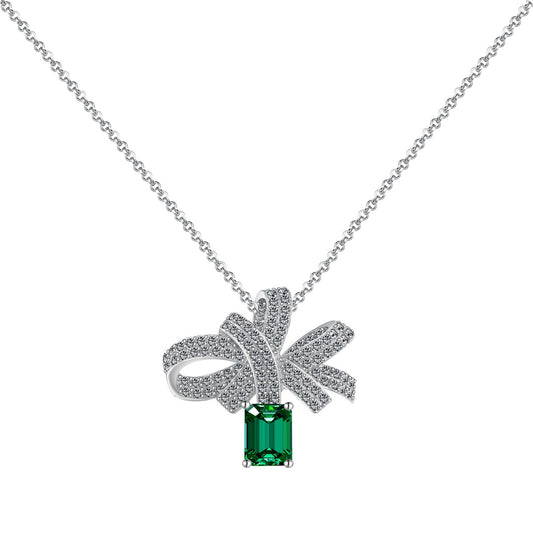 [Lucky Star]Luxurious Flower Shape Emerald Cut Necklace