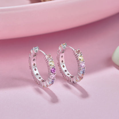 [Lucky Star]Radiant Colorful Round Cut Earrings