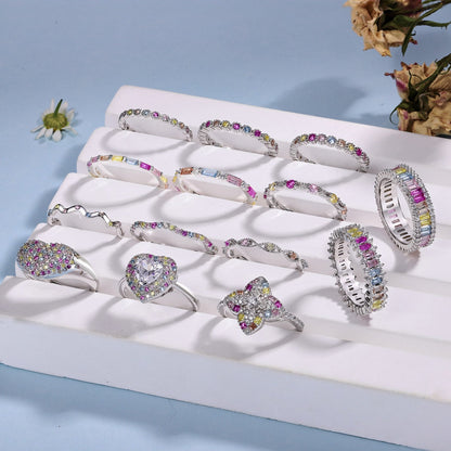 [Lucky Star]Lively In Shades Elegant Radiant Cut Daily Ring