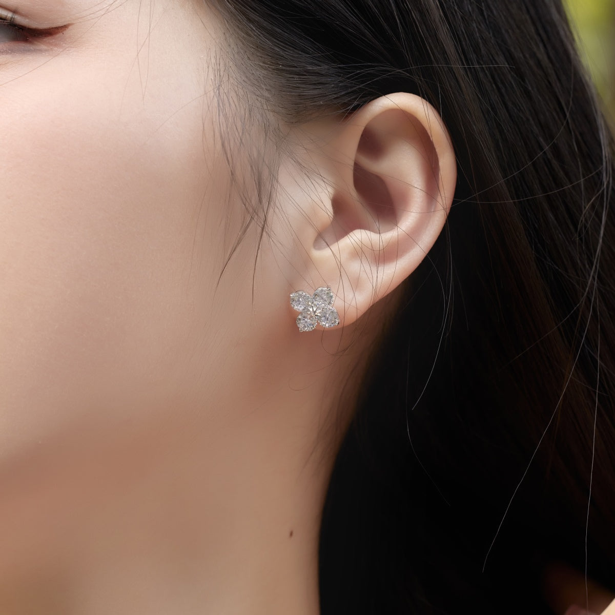 [Lucky Star]Four-Leaf Clover Eight-Pointed Star Earrings
