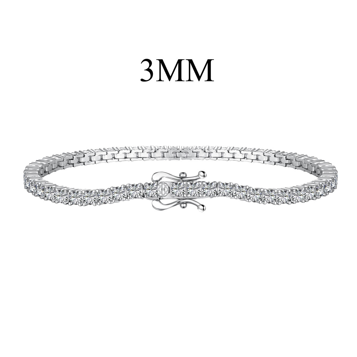 [Lucky Star]Dainty Charming Round Cut Tennis Bracelet