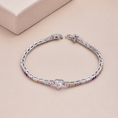 [Lucky Star]Delicate Romantic Heart Shape Lover Bracelet