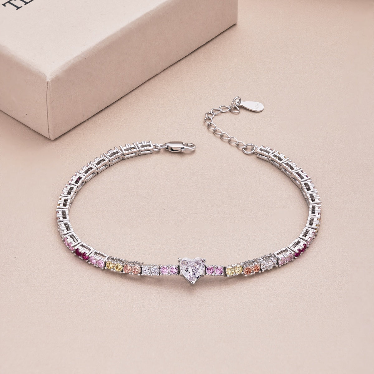 [Lucky Star]Delicate Romantic Heart Shape Lover Bracelet