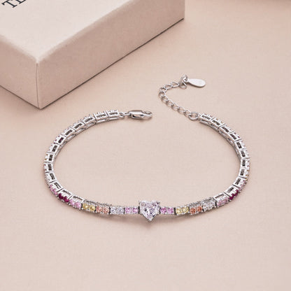 [Lucky Star]Delicate Romantic Heart Shape Lover Bracelet