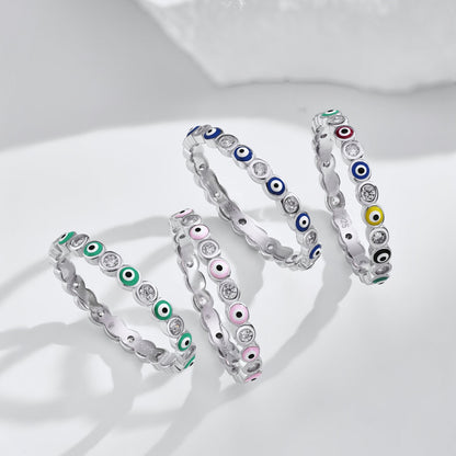 [Lucky Star]Sparkling Vibrant Round Shape Daily Ring
