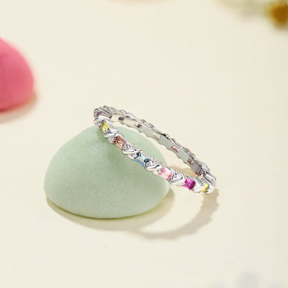 [Lucky Star]Charming Colorful Round Cut Daily Ring