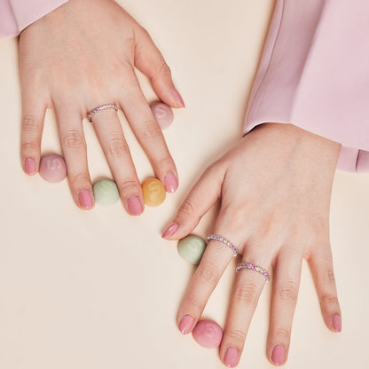 [Lucky Star]Exquisite Colorful Round Cut Party Ring