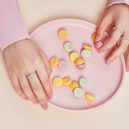 [Lucky Star]Exquisite Colorful Round Cut Party Ring