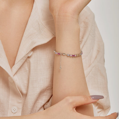 [Lucky Star]Delicate Colorful Emerald Cut Party Bracelet