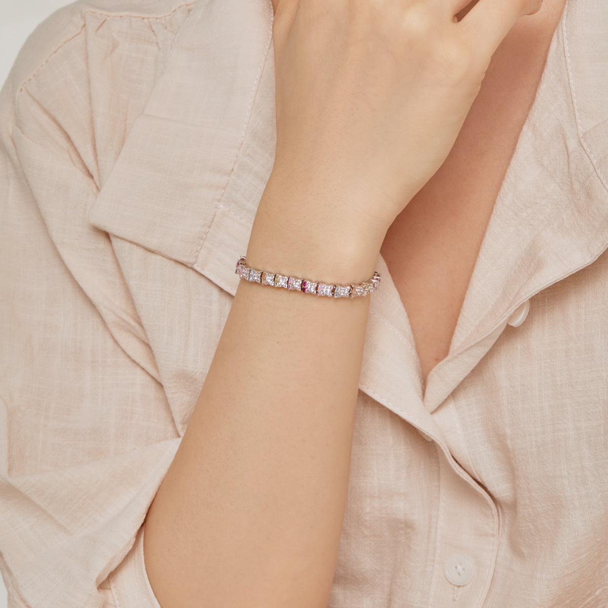 [Lucky Star]Unique Colorful Flower Shape Daily Bracelet