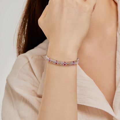 [Lucky Star]Dainty Radiant Emerald Cut Daily Bracelet