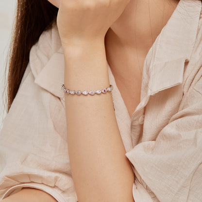 [Lucky Star]0.25 Carat Radiant Water Drop Shape Daily Bracelet