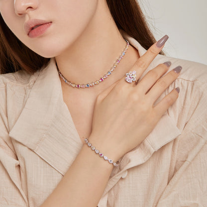 [Lucky Star]0.25 Carat Radiant Water Drop Shape Daily Bracelet