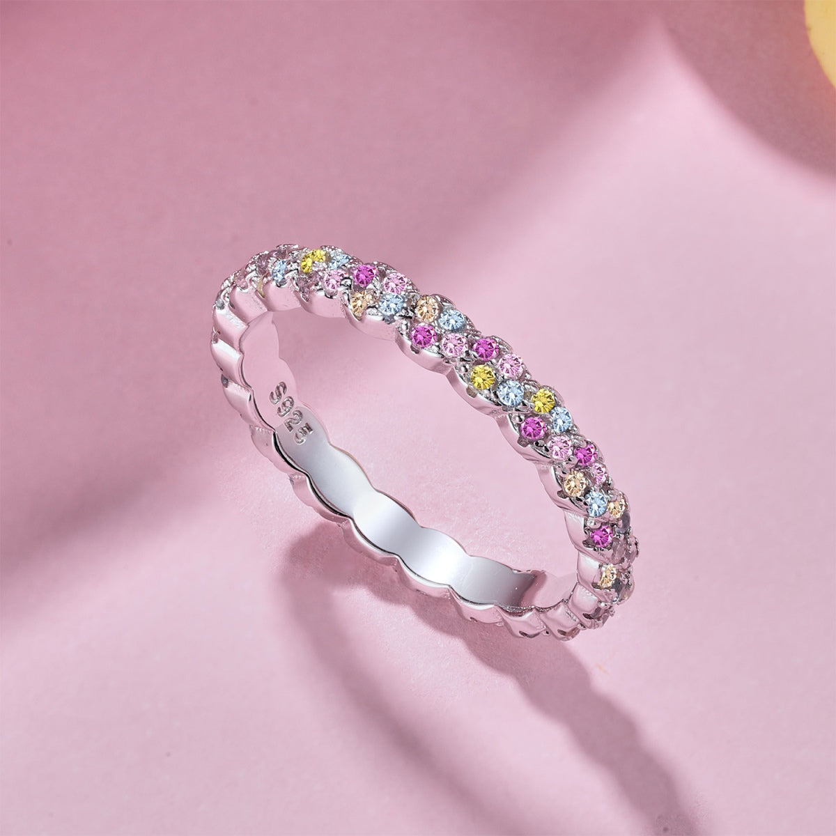 [Lucky Star]Dainty Ebullient Round Cut Daily Ring