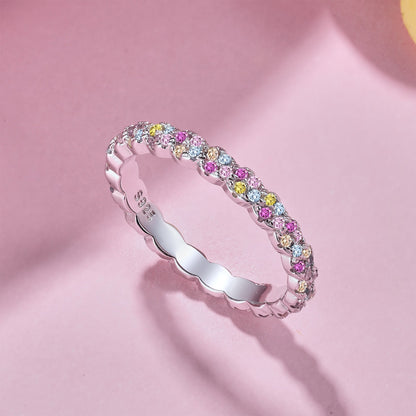 [Lucky Star]Dainty Ebullient Round Cut Daily Ring