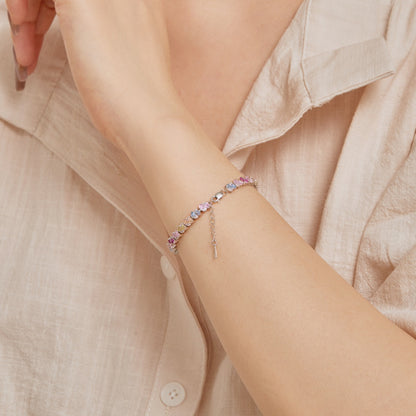 [Lucky Star]Ornate Colorful Flower Shape Party Bracelet