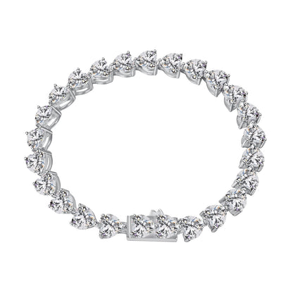 [Lucky Star]0.75 Carat Elegant Romantic Heart Shape Lover Bracelet