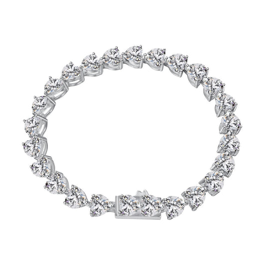 [Lucky Star]0.75 Carat Elegant Romantic Heart Shape Lover Bracelet