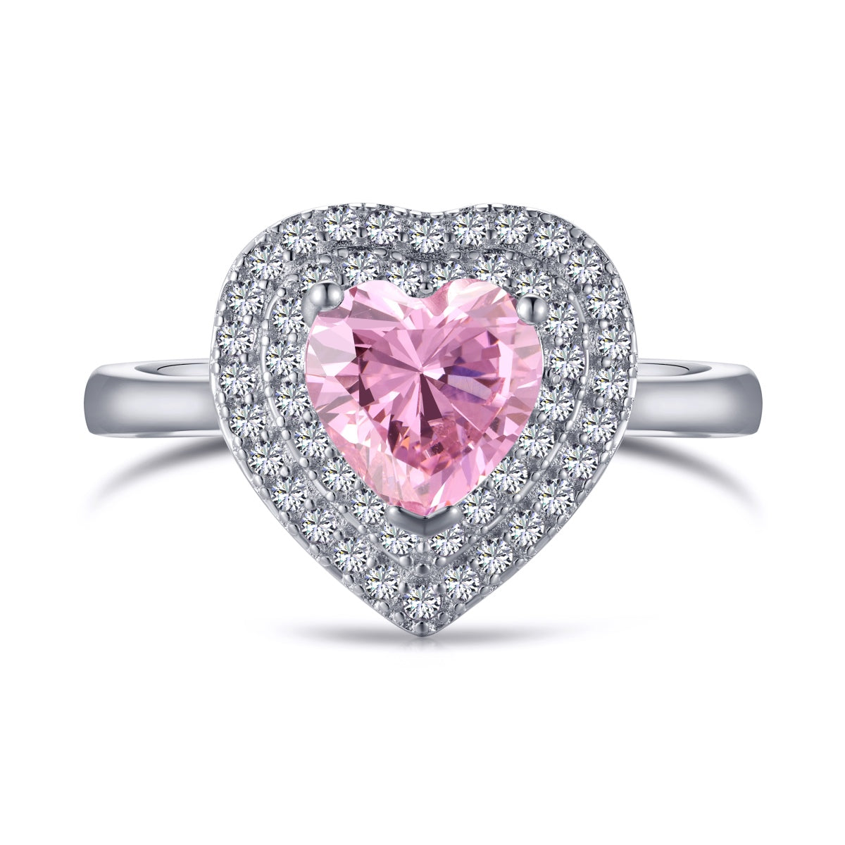 [Lucky Star]Delicate Ebullient Heart Shape Wedding Ring