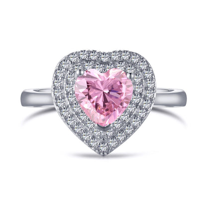 [Lucky Star]Delicate Ebullient Heart Shape Wedding Ring
