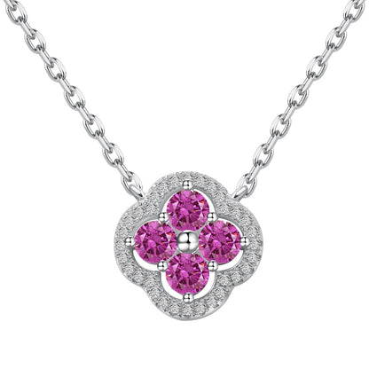 [Lucky Star]Exquisite Necklace With Four-Leaf Clover Flower Design