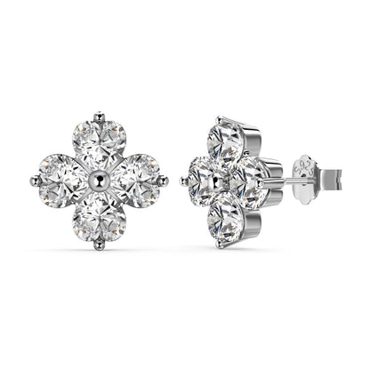 [Lucky Star]Four-Leaf Clover Ball Earrings