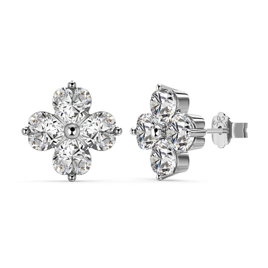 [Lucky Star]Four-Leaf Clover Ball Earrings