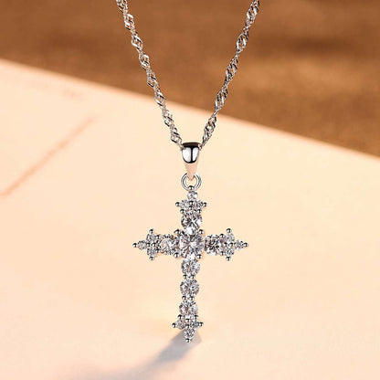 [Lucky Star]Delicate Cross Shape Necklace