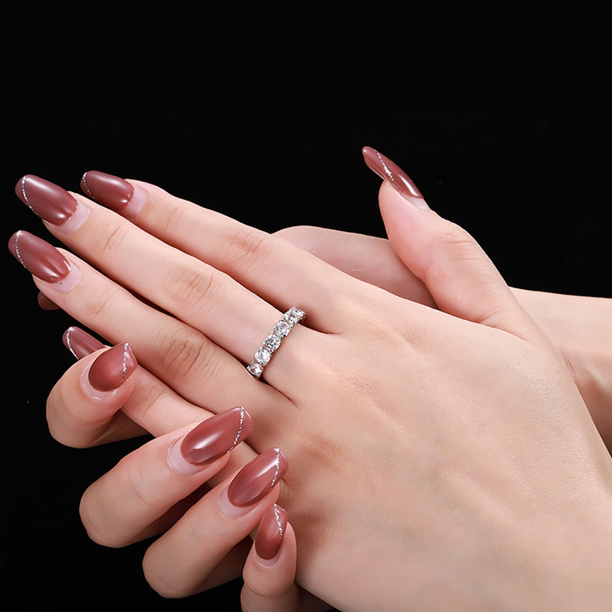 [Lucky Star]Eternity Round Cut Tennis Ring