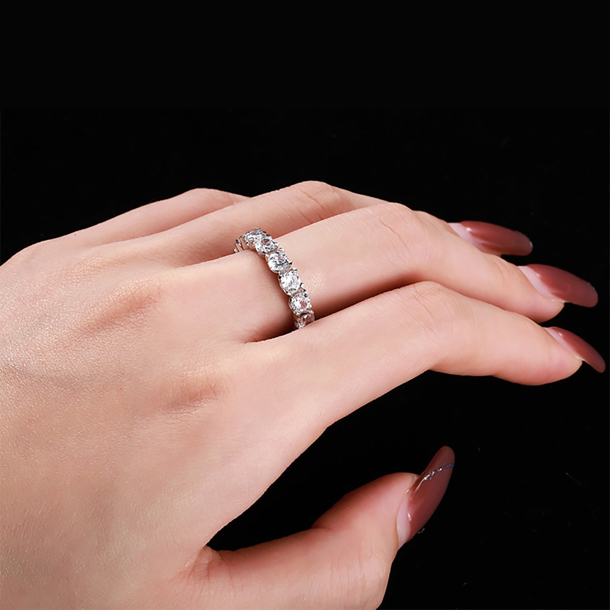 [Lucky Star]Eternity Round Cut Tennis Ring