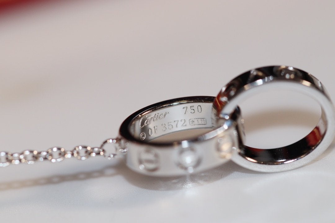 [Lucky Star]LOVE NECKLACE PINK GOLD AND SILVER