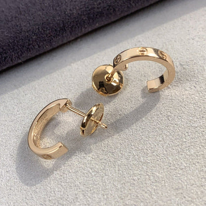 [Lucky Star]LOVE EARRINGS 2.65MM PINK GOLD