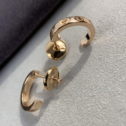 [Lucky Star]LOVE EARRINGS 2.65MM PINK GOLD