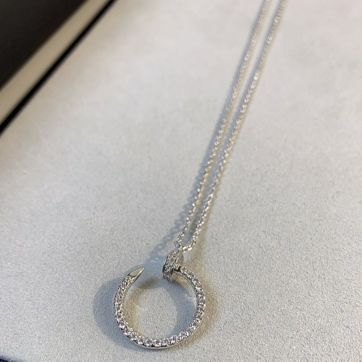 [Lucky Star]JUSTE NECKLACE SILVER DIAMONDS