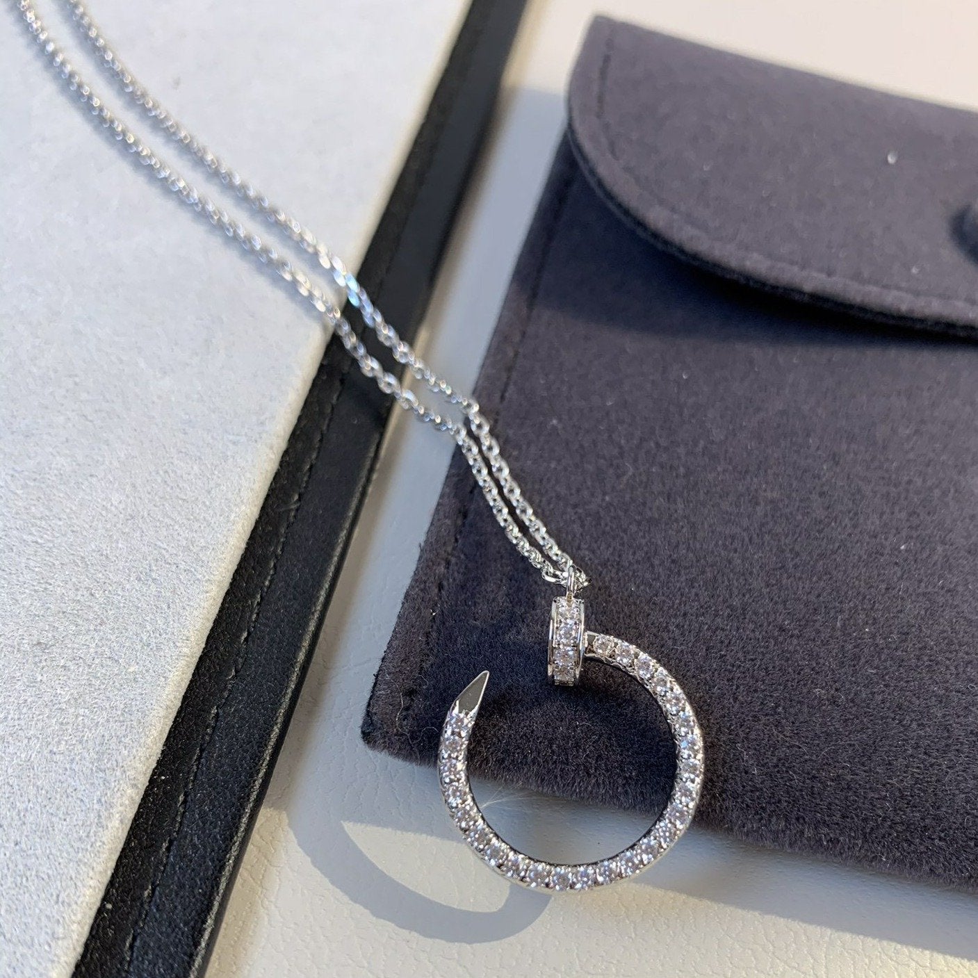 [Lucky Star]JUSTE NECKLACE SILVER DIAMONDS