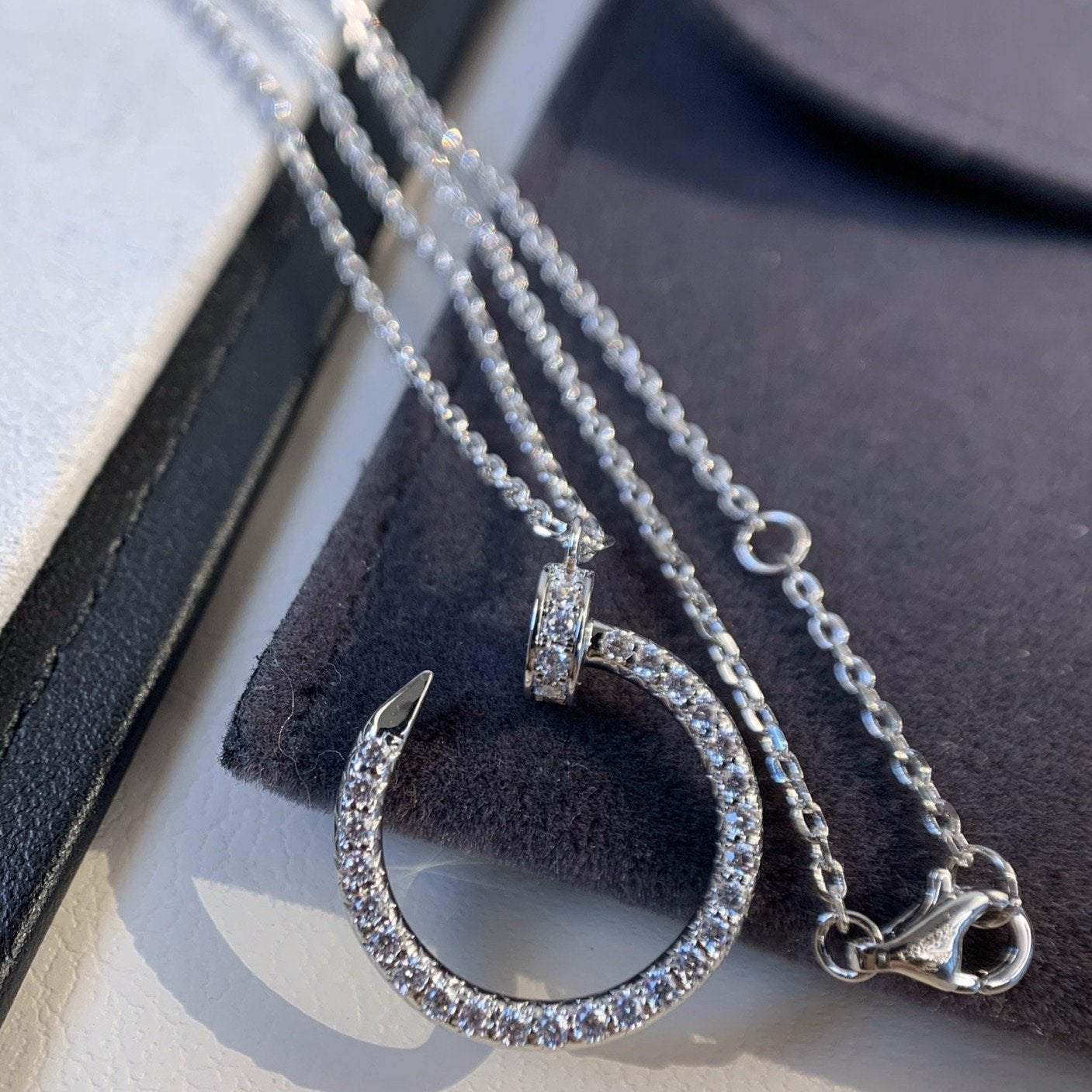 [Lucky Star]JUSTE NECKLACE SILVER DIAMONDS