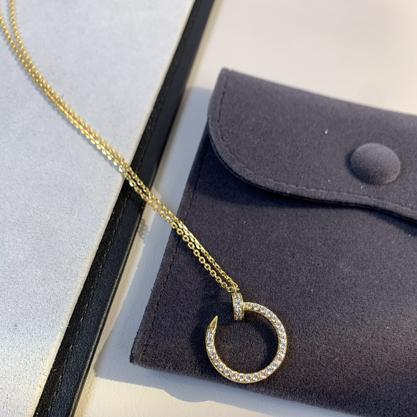 [Lucky Star]JUSTE NECKLACE GOLD DIAMONDS