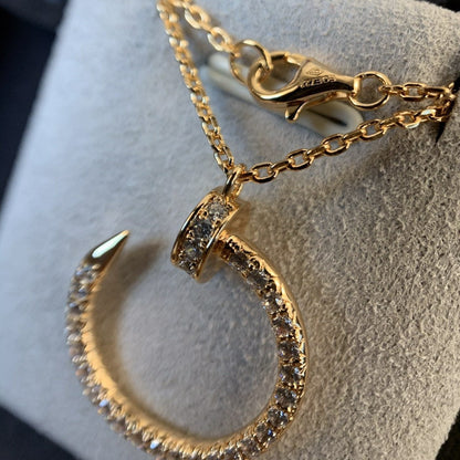 [Lucky Star]JUSTE NECKLACE PINK GOLD DIAMONDS
