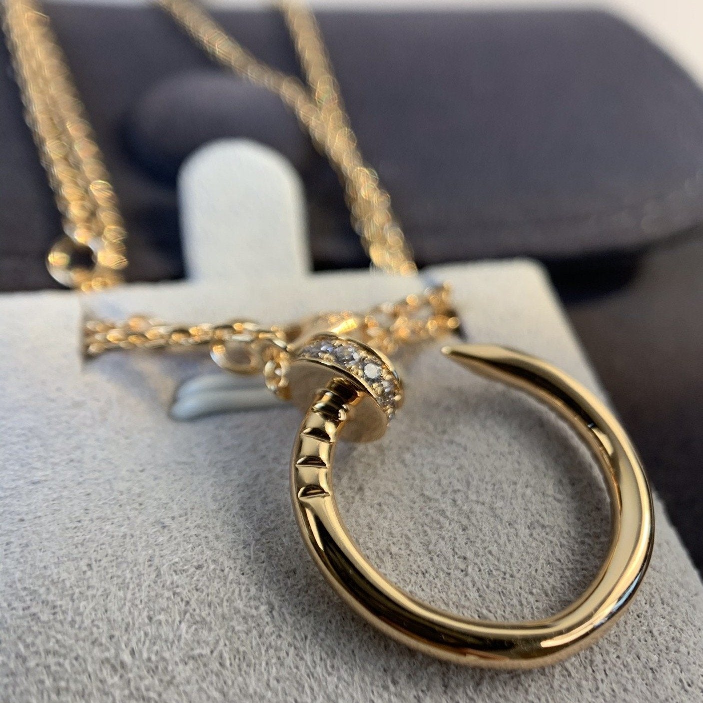 [Lucky Star]JUSTE NECKLACE PINK GOLD DIAMONDS
