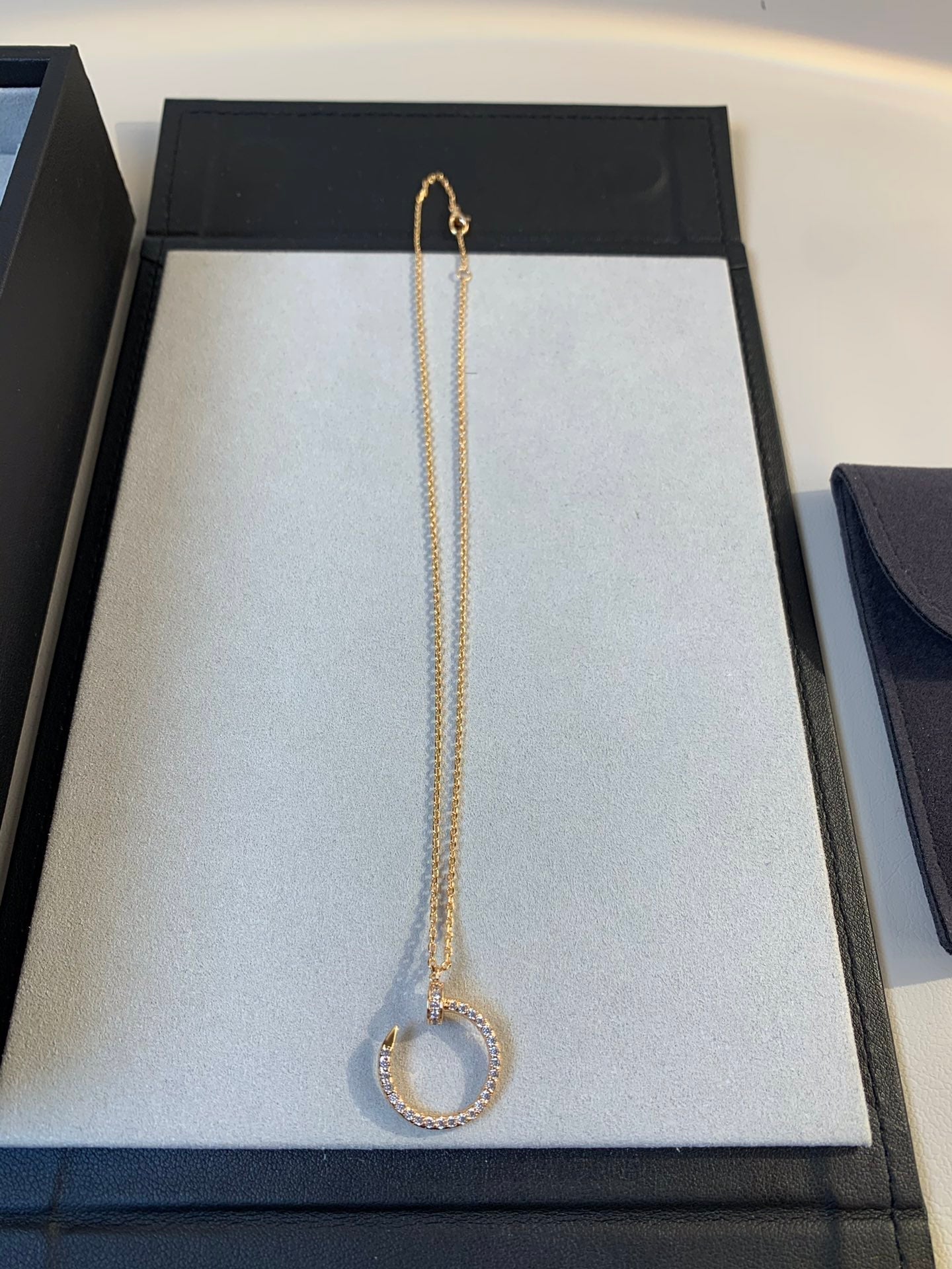 [Lucky Star]JUSTE NECKLACE PINK GOLD DIAMONDS