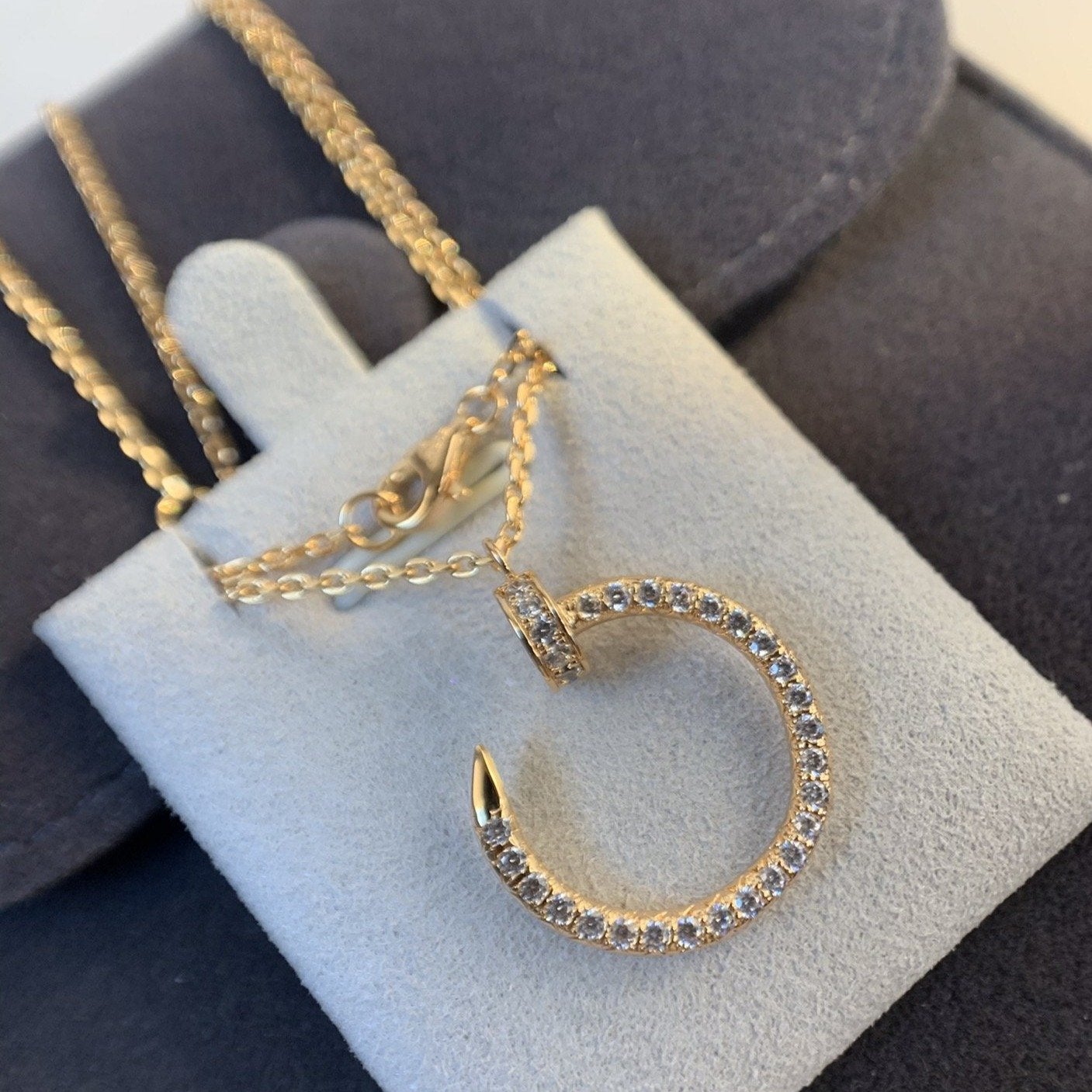 [Lucky Star]JUSTE NECKLACE PINK GOLD DIAMONDS