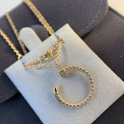 [Lucky Star]JUSTE NECKLACE PINK GOLD DIAMONDS