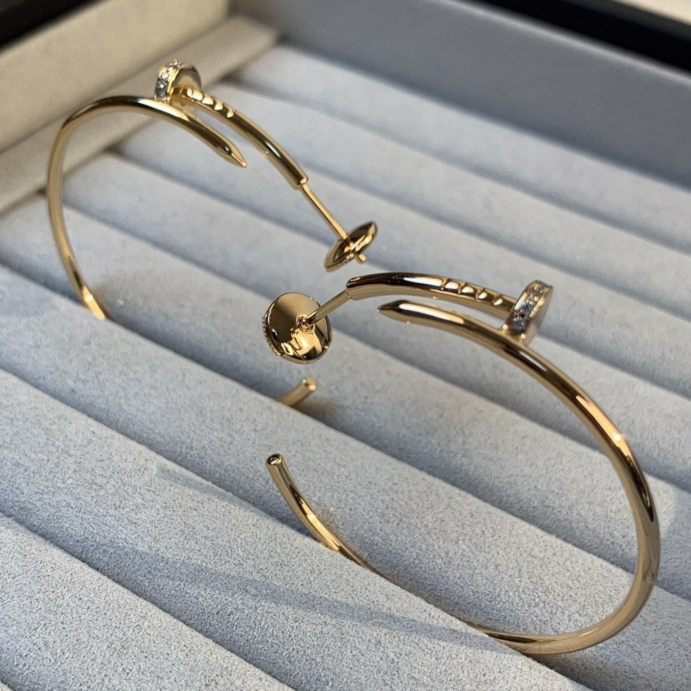 [Lucky Star]JUSTE EARRINGS GOLD DIAMONDS 1.8MM