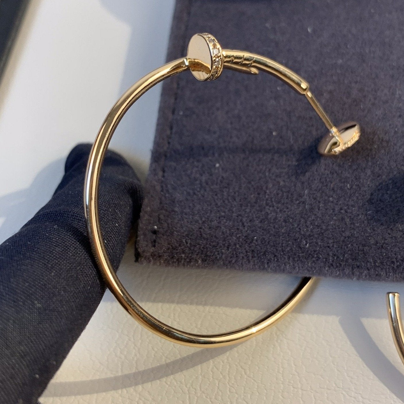 [Lucky Star]JUSTE EARRINGS GOLD DIAMONDS 1.8MM